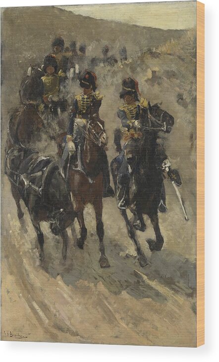 Painting Wood Print featuring the painting The Yellow Riders, George Hendrik Breitner, 1885 - 1886 by Vincent Monozlay