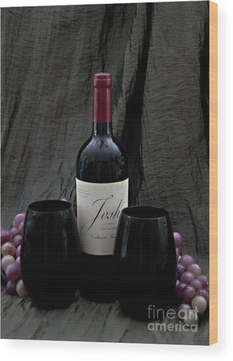 Wine Wood Print featuring the photograph Toast to You Tonight by Sherry Hallemeier