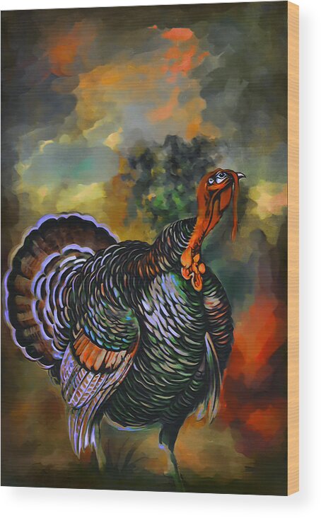 Turkey Wood Print featuring the painting Turkey by Andrzej Szczerski