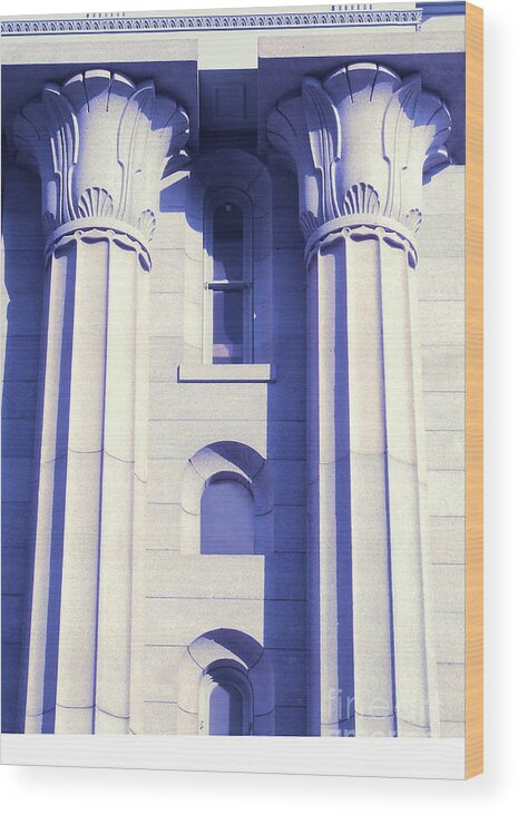 Columns Wood Print featuring the photograph Two Columns by Frances Ann Hattier