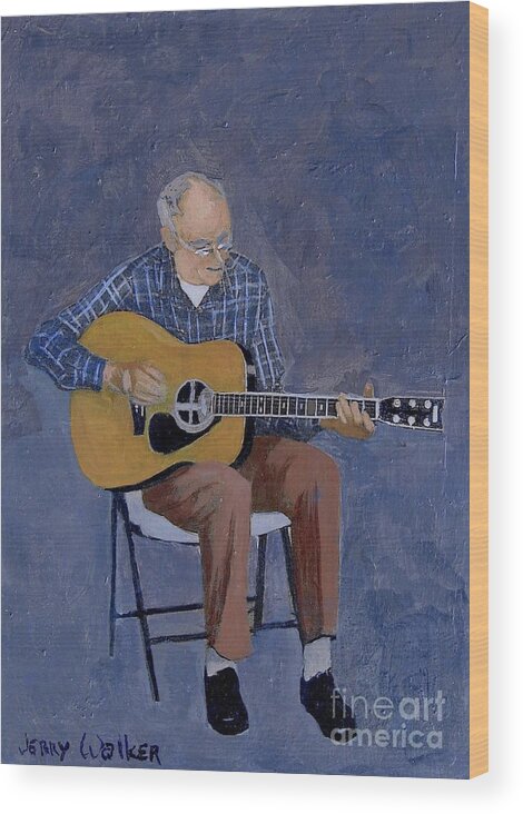 Music Wood Print featuring the mixed media Uncle Dude by Jerry Walker
