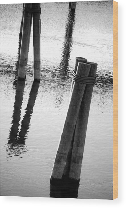 Black And White Wood Print featuring the photograph Upright by Kellie Prowse