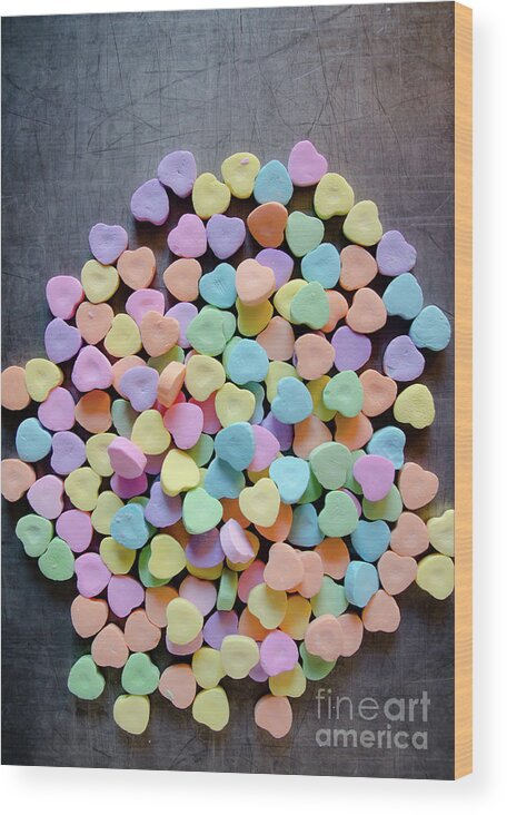 Love Wood Print featuring the photograph Valentine Candies by Andrea Anderegg