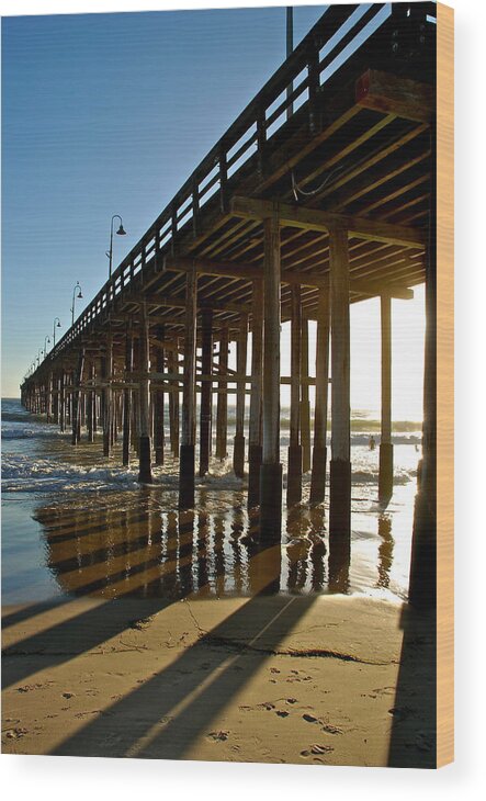 Pier Wood Print featuring the photograph Ventura Pier by Liz Vernand