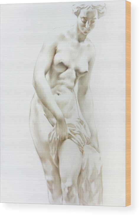 Woman Wood Print featuring the painting Venus 1a by Valeriy Mavlo