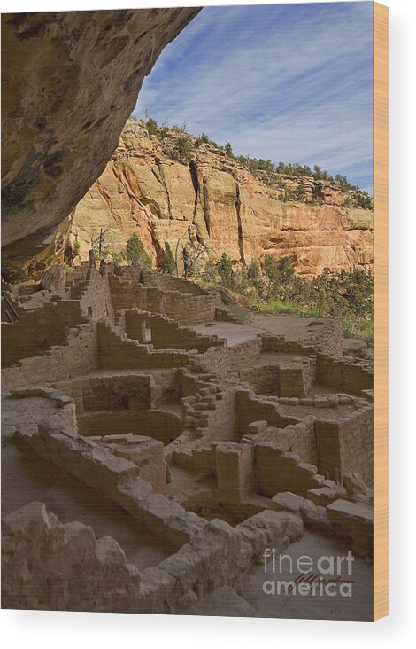 Mesa Verde National Park Wood Print featuring the photograph View from inside by Bon and Jim Fillpot