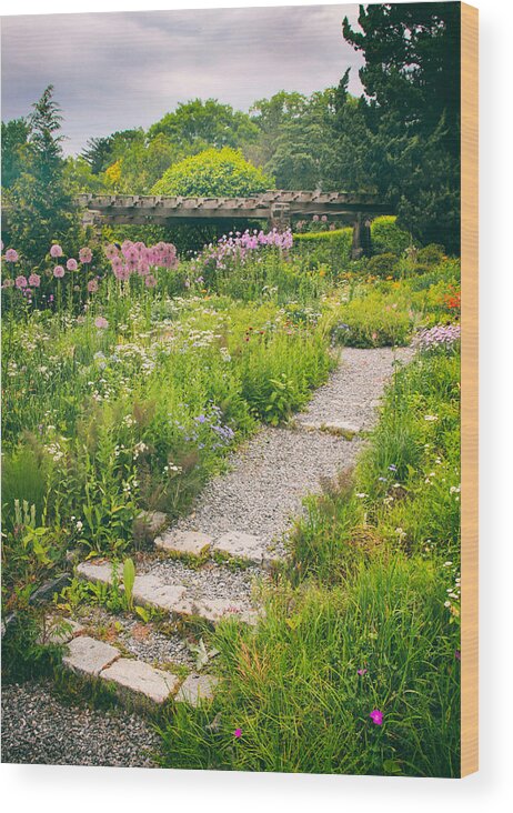 Wave Hill Wood Print featuring the photograph Walk Among the Wildflowers by Jessica Jenney