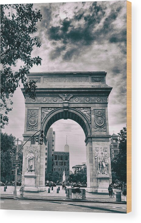 Architecture Wood Print featuring the photograph Washington Square Arch by Jessica Jenney