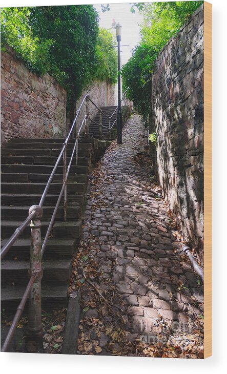 White Hart Steps Wood Print featuring the photograph White Hart Steps, Bristol by Colin Rayner