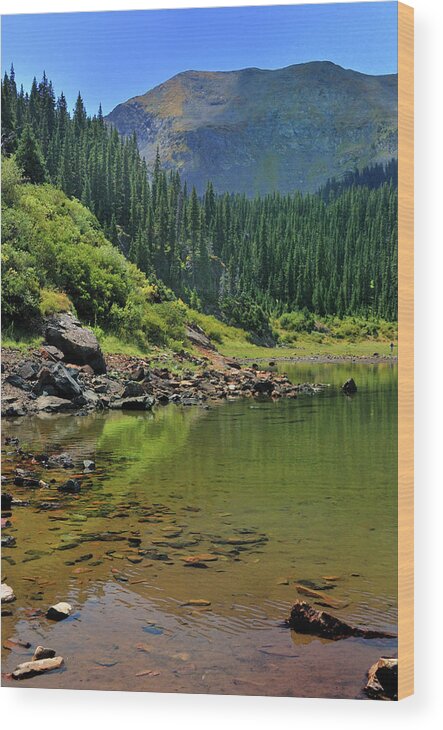 Mountain Wood Print featuring the photograph Williams Lake by Ron Cline