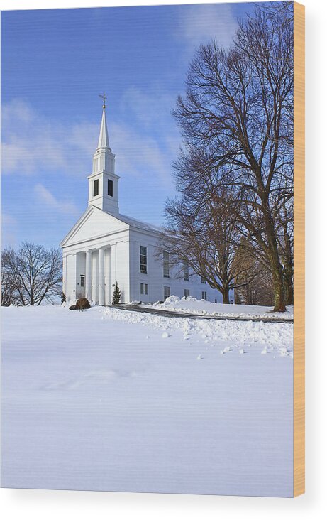 Beautiful Wood Print featuring the photograph Winter Church by Evelina Kremsdorf