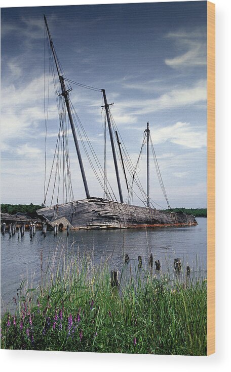 Windjammers Wood Print featuring the photograph Wiscasset Schooners by Fred LeBlanc