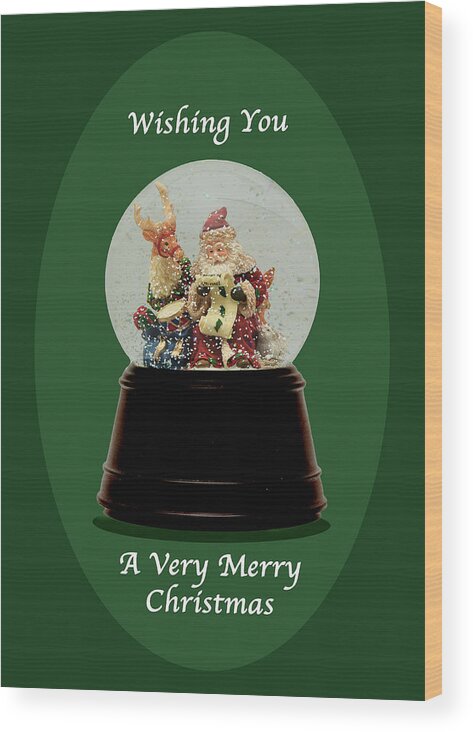 Christmas Wood Print featuring the photograph Wishing You a Merry Christmas by Joni Eskridge