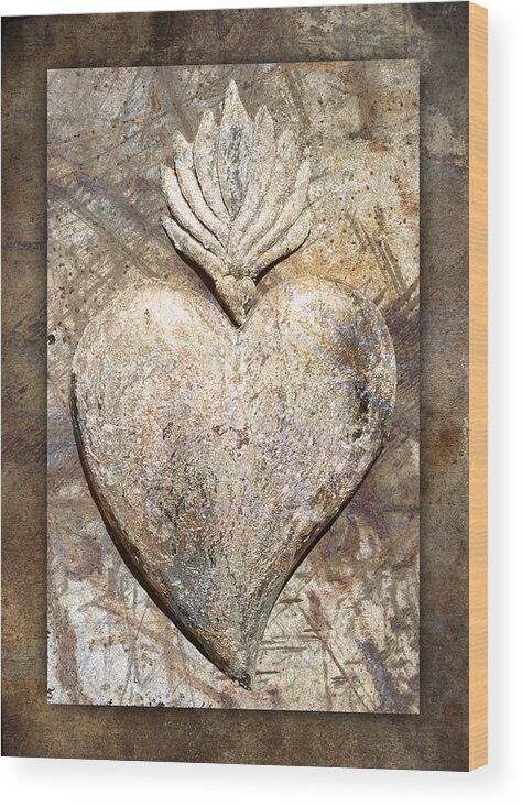 Heart Wood Print featuring the photograph Wooden Heart by Carol Leigh