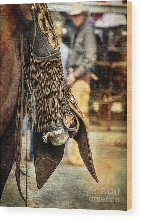 Cody Wood Print featuring the photograph Cody Spur and Cowboy II by Craig J Satterlee