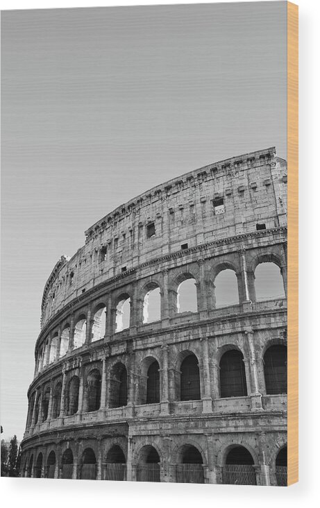 Arch Wood Print featuring the photograph Colosseum #1 by Mmac72