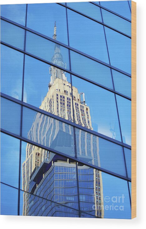 Empire State Building Wood Print featuring the photograph Empire State Building #2 by Tony Cordoza