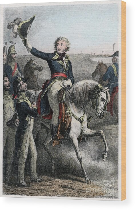 Horse Wood Print featuring the drawing Jean Baptiste Kléber, French General by Print Collector