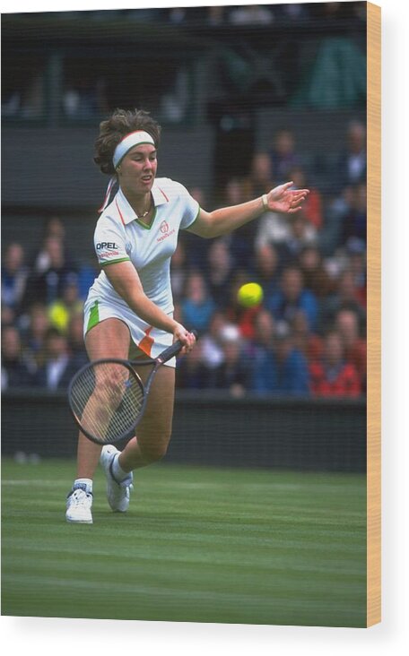 Tennis Wood Print featuring the photograph Martina Hingis #1 by Gary M. Prior