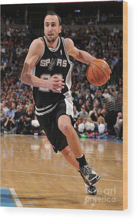 Nba Pro Basketball Wood Print featuring the photograph San Antonio Spurs V Denver Nuggets #1 by Garrett Ellwood