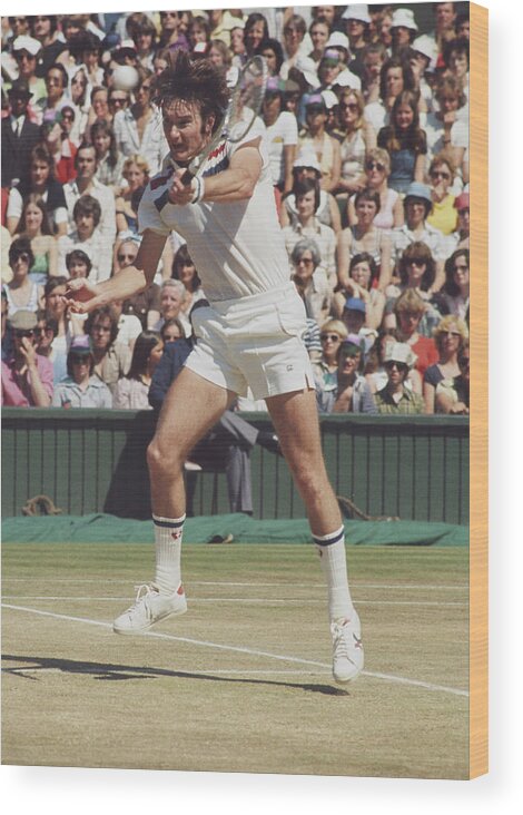 Tennis Wood Print featuring the photograph Wimbledon Lawn Tennis Championship #1 by Fox Photos