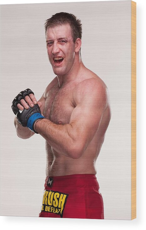 People Wood Print featuring the photograph Ufc Fighter Portraits #14 by Jim Kemper/zuffa Llc