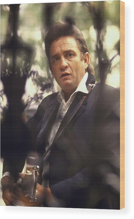 Nashville Wood Print featuring the photograph Johnny Cash #15 by Michael Rougier