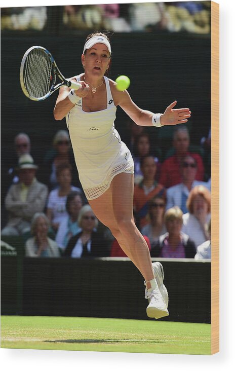 Tennis Wood Print featuring the photograph Day Ten The Championships - Wimbledon #2 by Shaun Botterill
