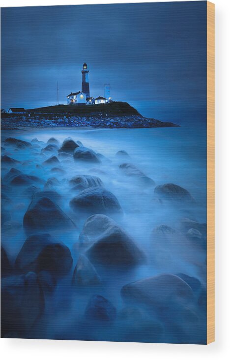Montauk Wood Print featuring the photograph Montauk Point Lighthouse #2 by Catherine W.