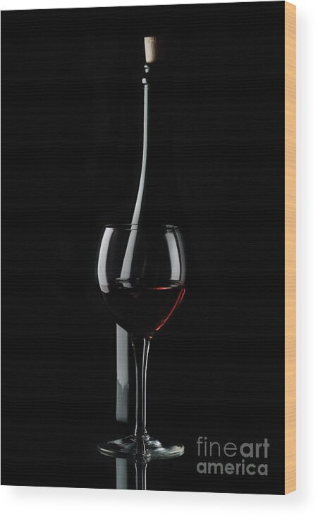 Wine Wood Print featuring the photograph Wine #2 by Jelena Jovanovic