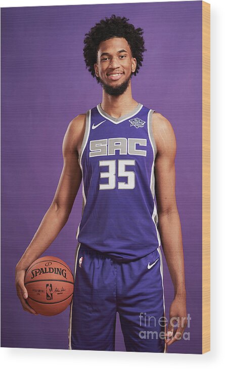Marvin Bagley Iii Wood Print featuring the photograph 2018 Nba Rookie Photo Shoot #284 by Jennifer Pottheiser