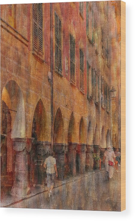 Arcade Wood Print featuring the photograph Arcades #3 by Isabelle Dupont