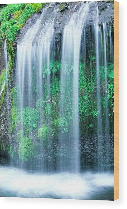 Scenics Wood Print featuring the photograph Cascading Water #3 by Ooyoo