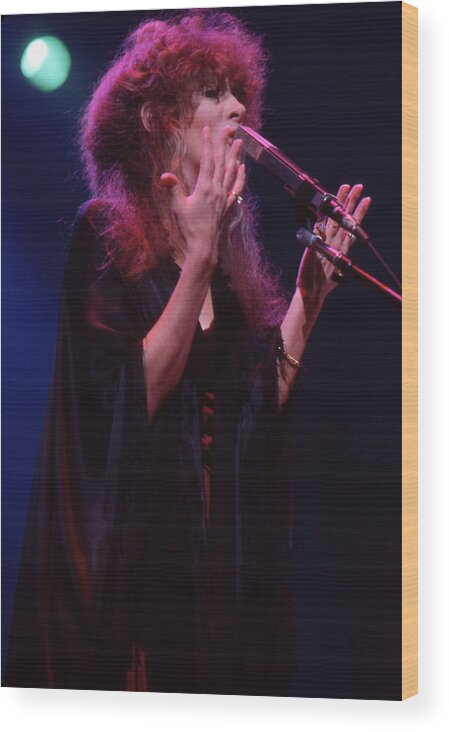 Concert Wood Print featuring the photograph Stevie Nicks Performance #4 by Mediapunch