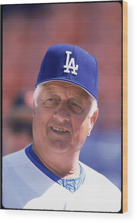Tommy Lasorda Wood Print featuring the photograph Mlb Photos Archive by Rich Pilling