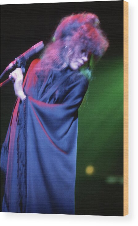 Concert Wood Print featuring the photograph Stevie Nicks Performance #9 by Mediapunch