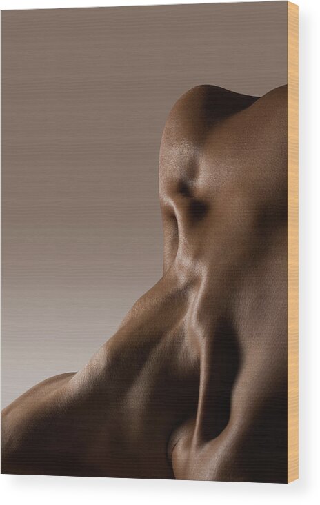 People Wood Print featuring the photograph Abstract Nude Female,close Up On Neck by Jonathan Knowles