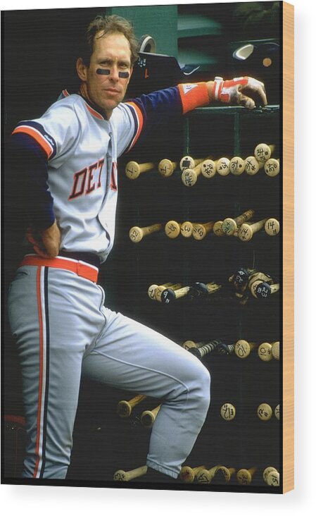 1980-1989 Wood Print featuring the photograph Alan Trammell Tigers by Otto Greule Jr