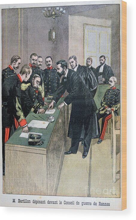 Engraving Wood Print featuring the drawing Alphonse Bertillon, French Law by Print Collector