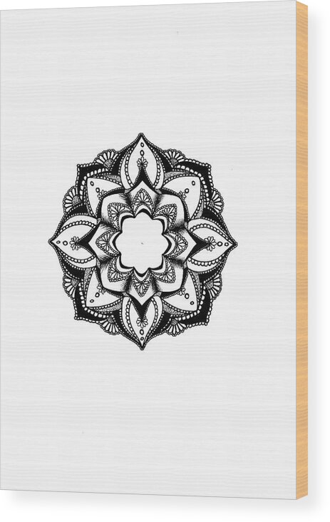 Artisan Mandala Wood Print featuring the digital art Artisan Mandala by Nicky Kumar