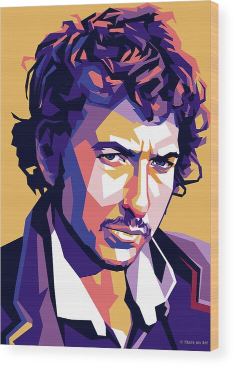 Bob Wood Print featuring the digital art Bob Dylan by Movie World Posters