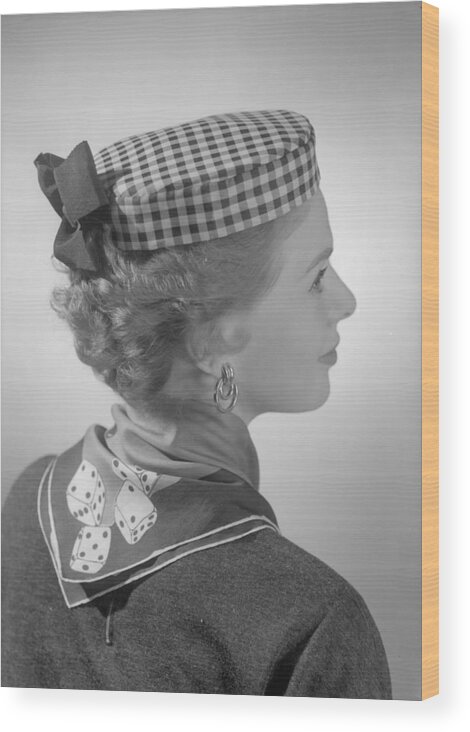 1950-1959 Wood Print featuring the photograph Checked Fashion by Chaloner Woods