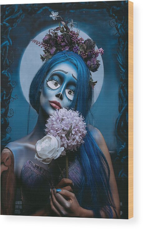 Woman Wood Print featuring the photograph Corpse Bride by Amir Behzadi