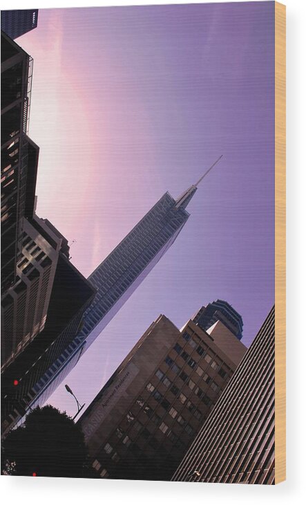 City Wood Print featuring the photograph Downtown LA Sideways Sunset by Matt Quest