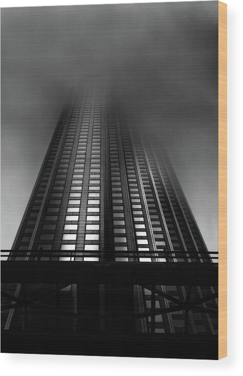 Toronto Wood Print featuring the photograph Downtown Toronto Fogfest No 11 by Brian Carson