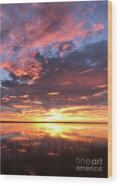 Sunrise Wood Print featuring the photograph Flash by LeeAnn Kendall