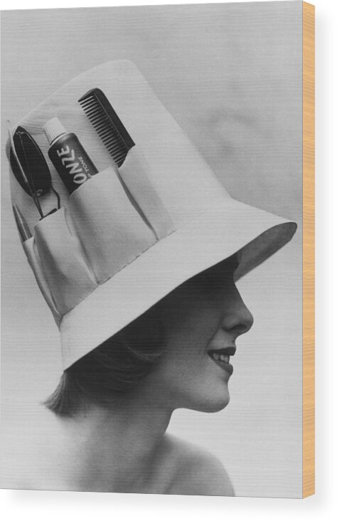 Manufactured Object Wood Print featuring the photograph France, Hat With Beauty Pockets In by Keystone-france
