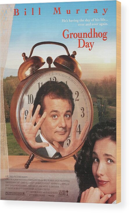 1990s Wood Print featuring the photograph Groundhog Day -1993-. by Album