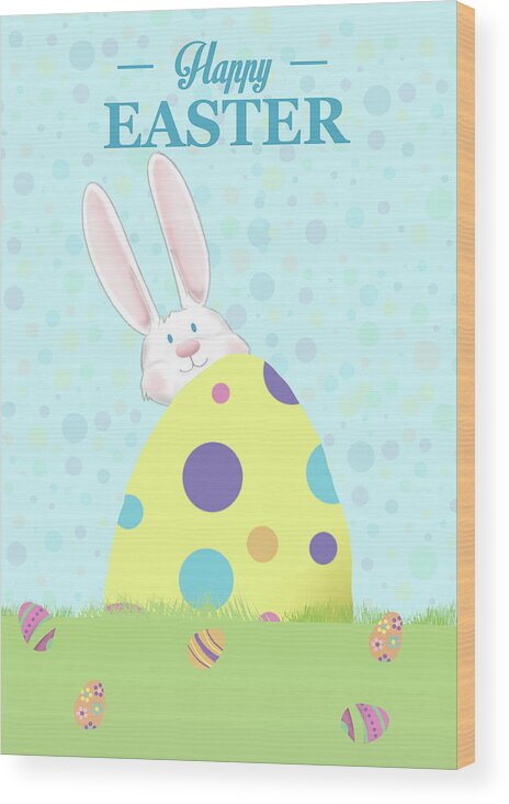 Happy Wood Print featuring the digital art Happy Easter II by Sd Graphics Studio