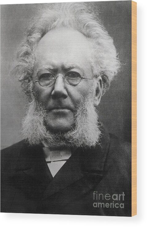 Mature Adult Wood Print featuring the photograph Henrik Ibsen by Bettmann